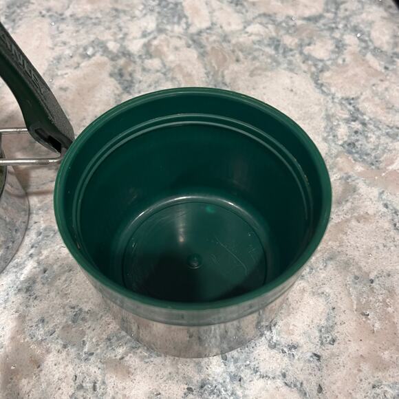 Vintage Aladdin Stanley A-1350B Thermos 24 oz Wide Mouth Green Vacuum Bottle - Picture 4 of 7